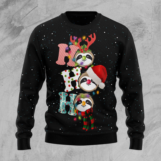Sloth Ho Ho Ho D0610 Ugly Christmas Sweater