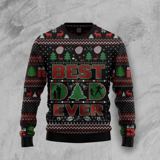 Best Dad Ever HT100206 Ugly Christmas Sweater