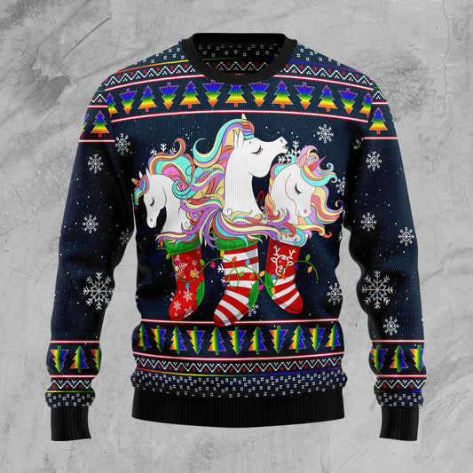 Unicorn Socks Xmas D0710 Ugly Christmas Sweater