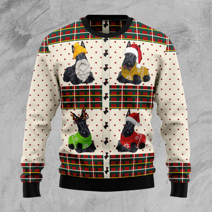 Scottish Terriers Xmas D1410 Ugly Christmas Sweater