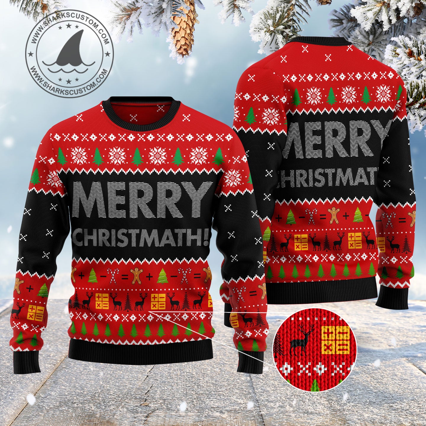 Merry Christmath HZ101905 Ugly Christmas Sweater unisex womens & mens, couples matching, friends, funny family sweater gifts (plus size available)