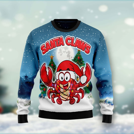 Santa Claws Crabs HT102204 Ugly Christmas Sweater