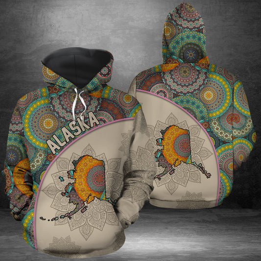 Alaska Mandala HZ121430 unisex womens & mens, couples matching, friends, funny family sublimation 3D hoodie christmas holiday gifts (plus size available)