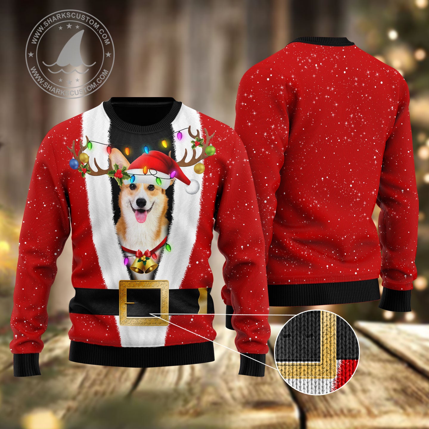 Pembroke Welsh Corgi Christmas HZ112602 unisex womens & mens, couples matching, friends, funny family ugly christmas holiday sweater gifts (plus size available)