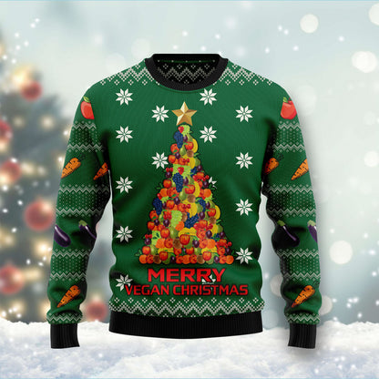 Merry Vegan Christmas HT101310 Ugly Christmas Sweater