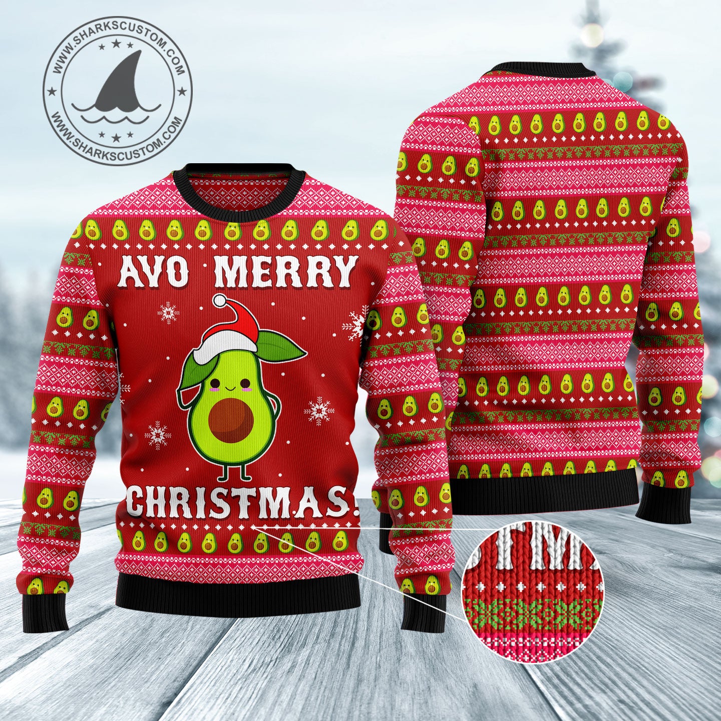 Avo Merry Christmas HZ102302 Ugly Christmas Sweater unisex womens & mens, couples matching, friends, funny family sweater gifts (plus size available)