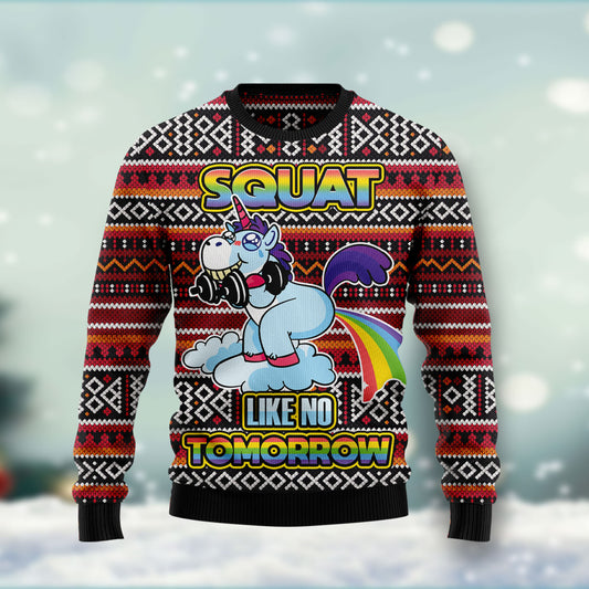 Unicorn Squat Like No Tomorrow HT102307 Ugly Christmas Sweater