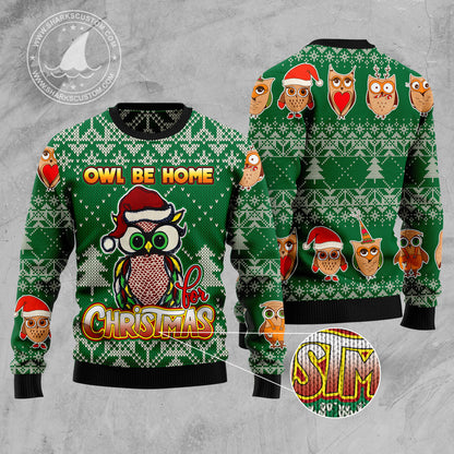 Owl Be Home For Christmas HT100812 Ugly Christmas Sweater