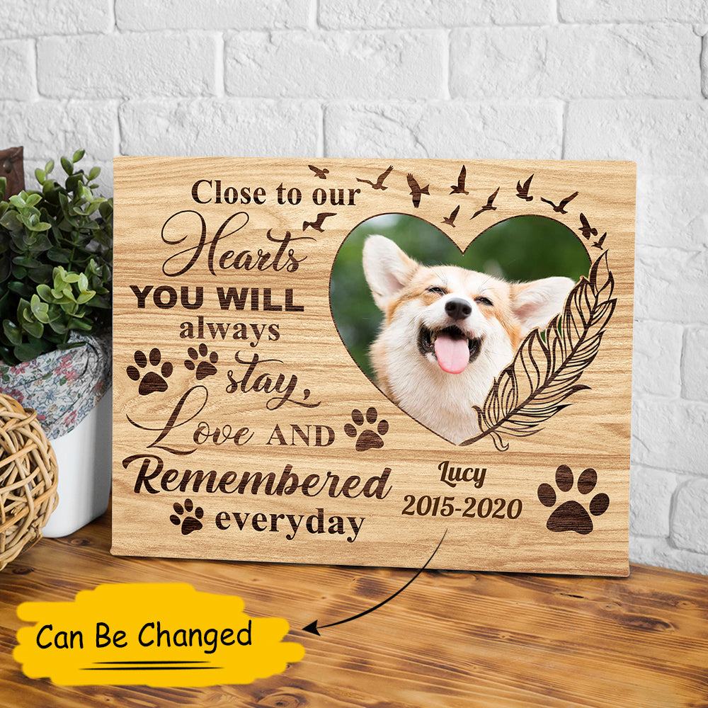 Custom Personalized memorial pet in heaven canvas print wall art unique meaningful family friends dog cat lovers gift ideas - Close To Our Hearts TY1703215