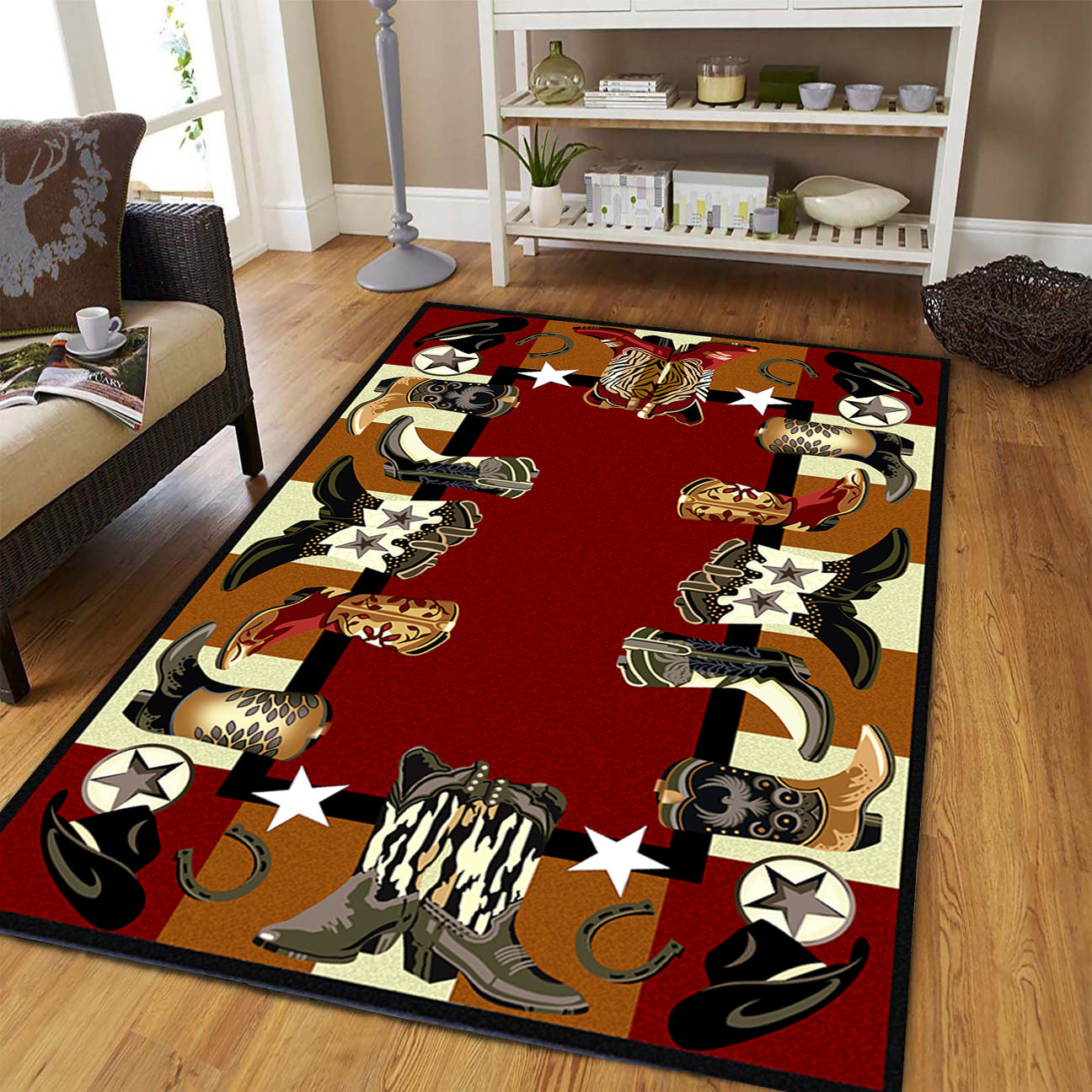 Cowboy Boots H17816 - Rectangle Rug