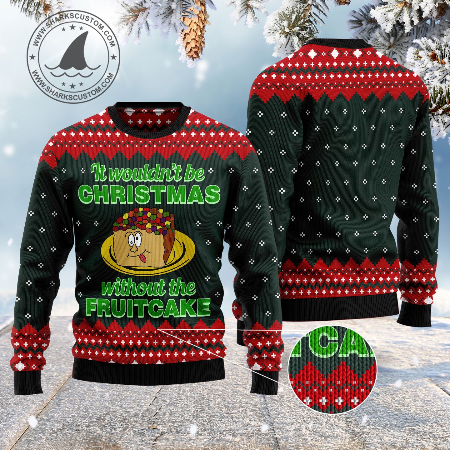 Food Cake HT041116 Ugly Christmas Sweater