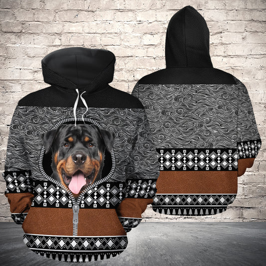 Amazing Rottweiler HZ120923 unisex womens & mens, couples matching, friends, funny family sublimation 3D hoodie christmas holiday gifts (plus size available)