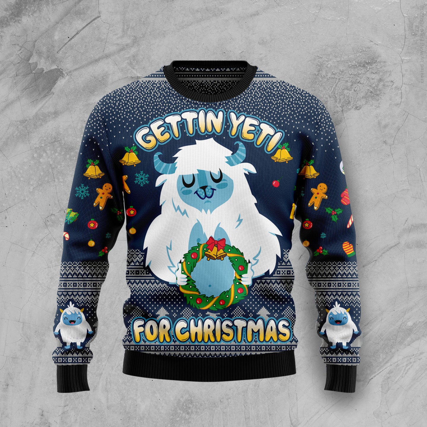 Gettin' Yeti for Christmas HT100707 Ugly Christmas Sweater unisex womens & mens, couples matching, friends, funny family ugly christmas holiday sweater gifts (plus size available)