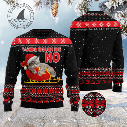 Dashing Through the No HT041115 Ugly Christmas Sweater