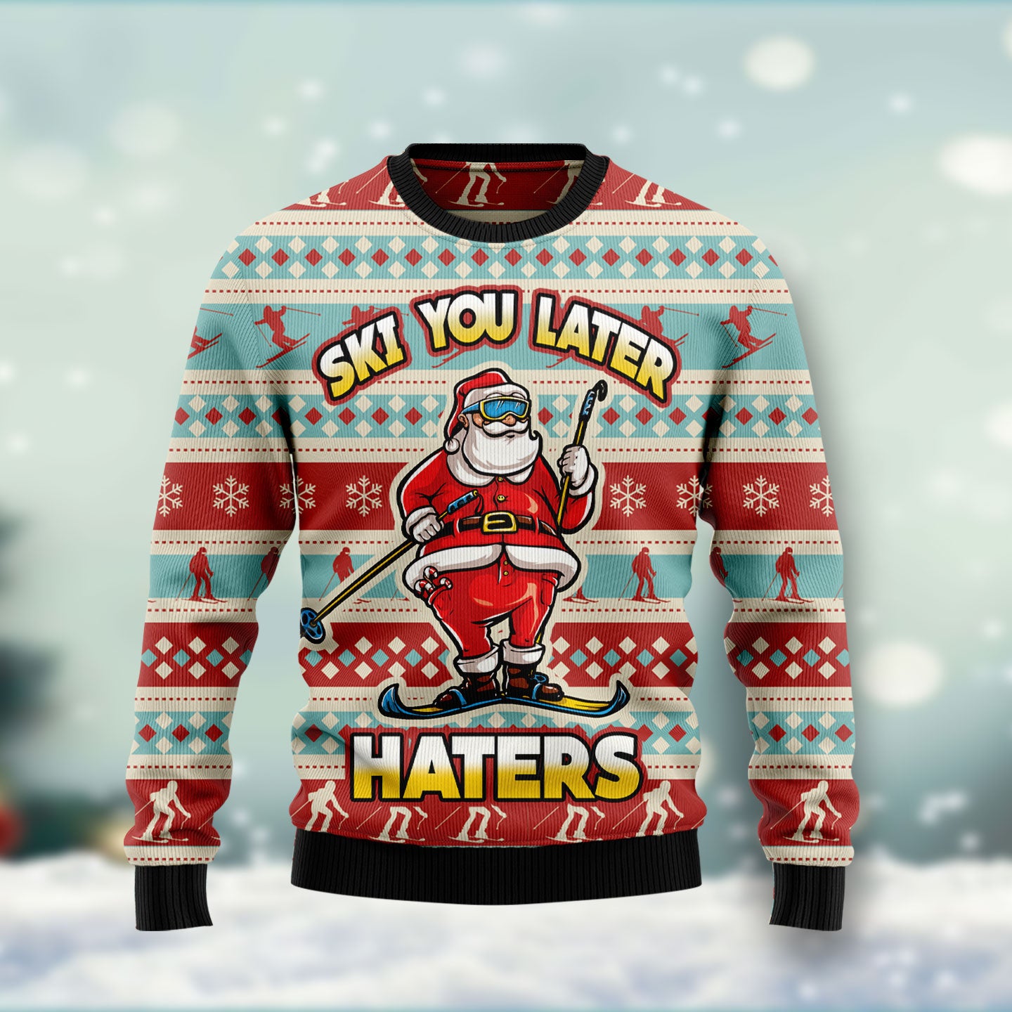 Ski You Later HT102707 Ugly Christmas Sweater