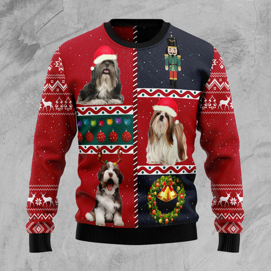 Shih Tzu Vintage D2610 Ugly Christmas Sweater