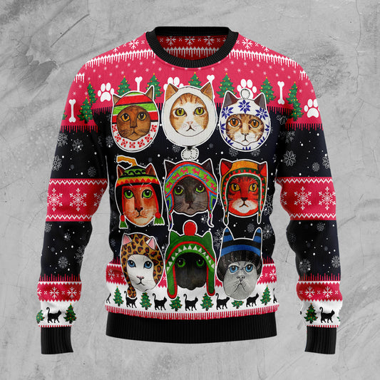 Cats In Winter D2610 Ugly Christmas Sweater