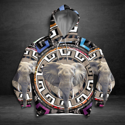 Elephant Lion HZ121424 unisex womens & mens, couples matching, friends, funny family sublimation 3D hoodie christmas holiday gifts (plus size available)