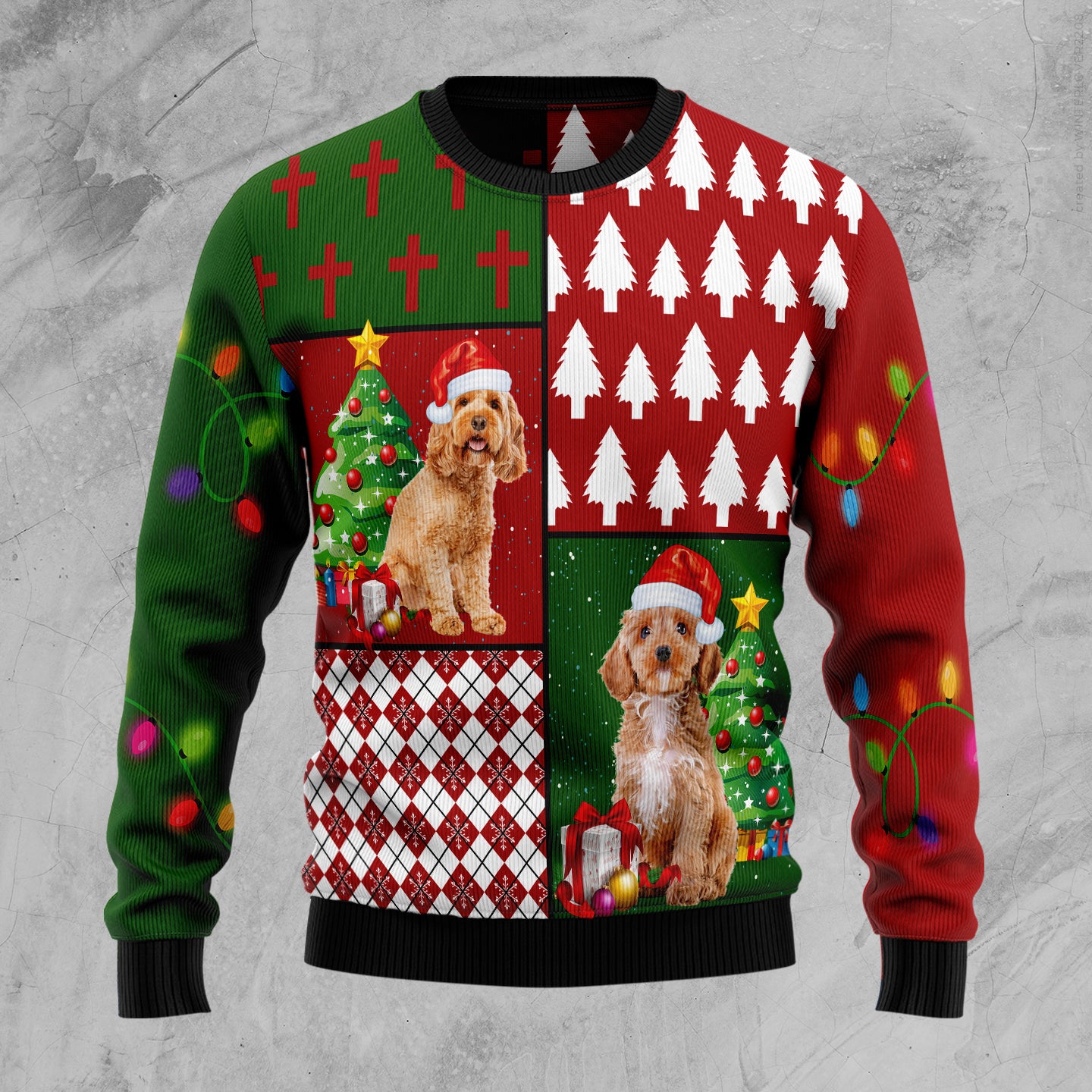 Cockapoo Hohoho D2610 Ugly Christmas Sweater