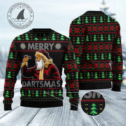 Santa Claus Merry Dartsmas HT103001 Ugly Christmas Sweater