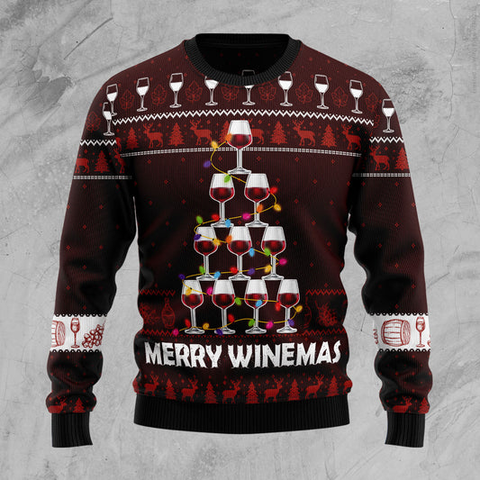 Merry Winemas D1410 Ugly Christmas Sweater