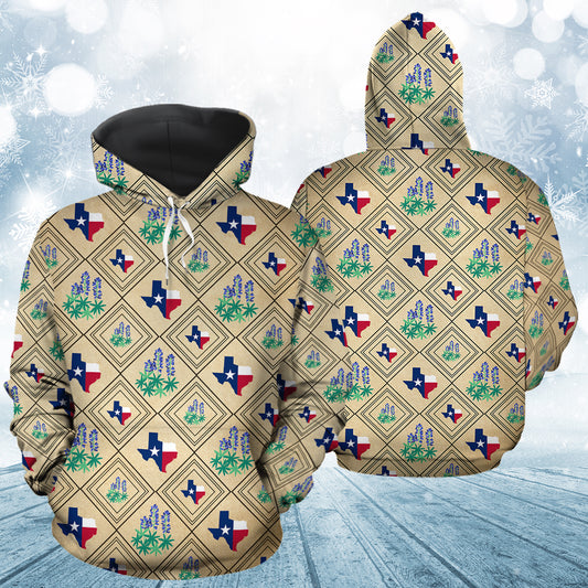 Texas Bluebonnet HZ113027 unisex womens & mens, couples matching, friends, funny family sublimation 3D hoodie christmas holiday gifts (plus size available)