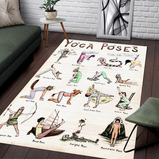 Yoga Poses - Rectangle Rug