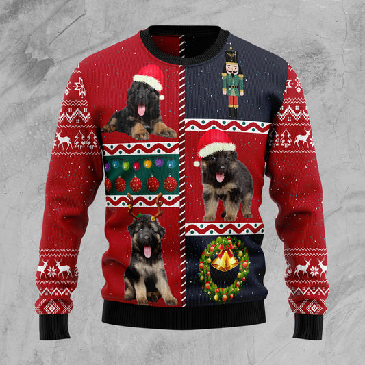 German Shepherd Vintage D2610 Ugly Christmas Sweater