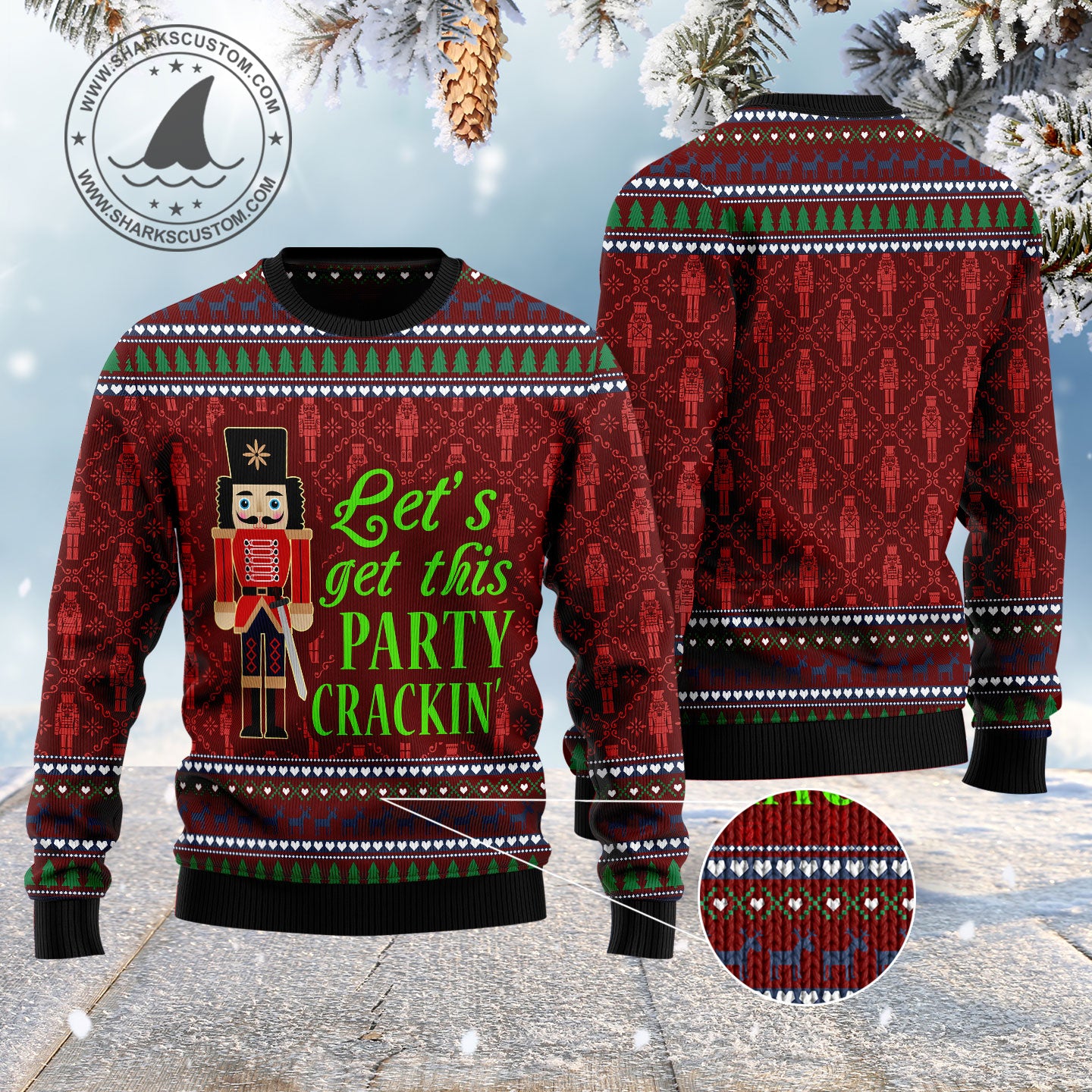 Let's Get This Party Crackin' HT041120 Ugly Christmas Sweater