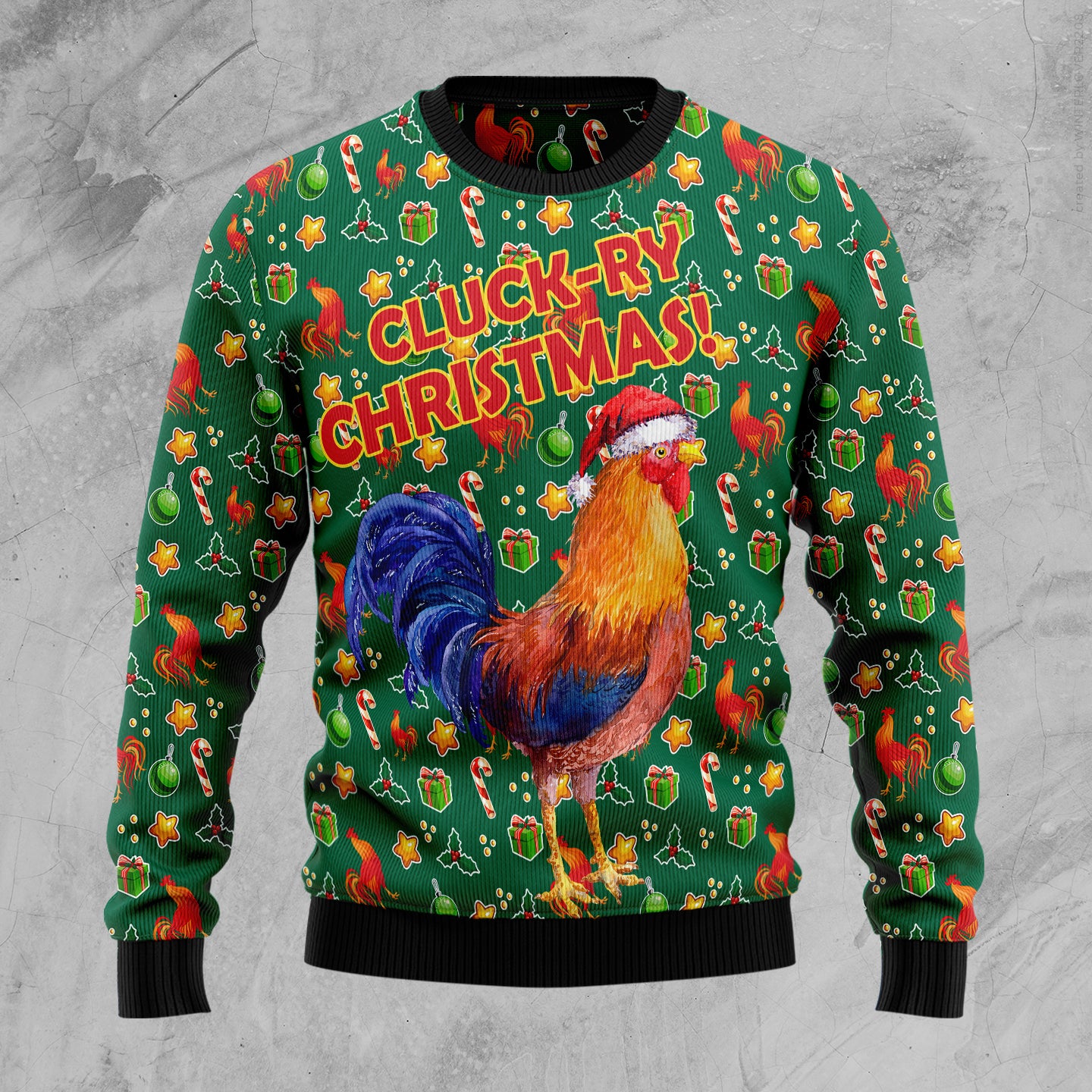 Cluck-ry Christmas Ugly Christmas Sweater