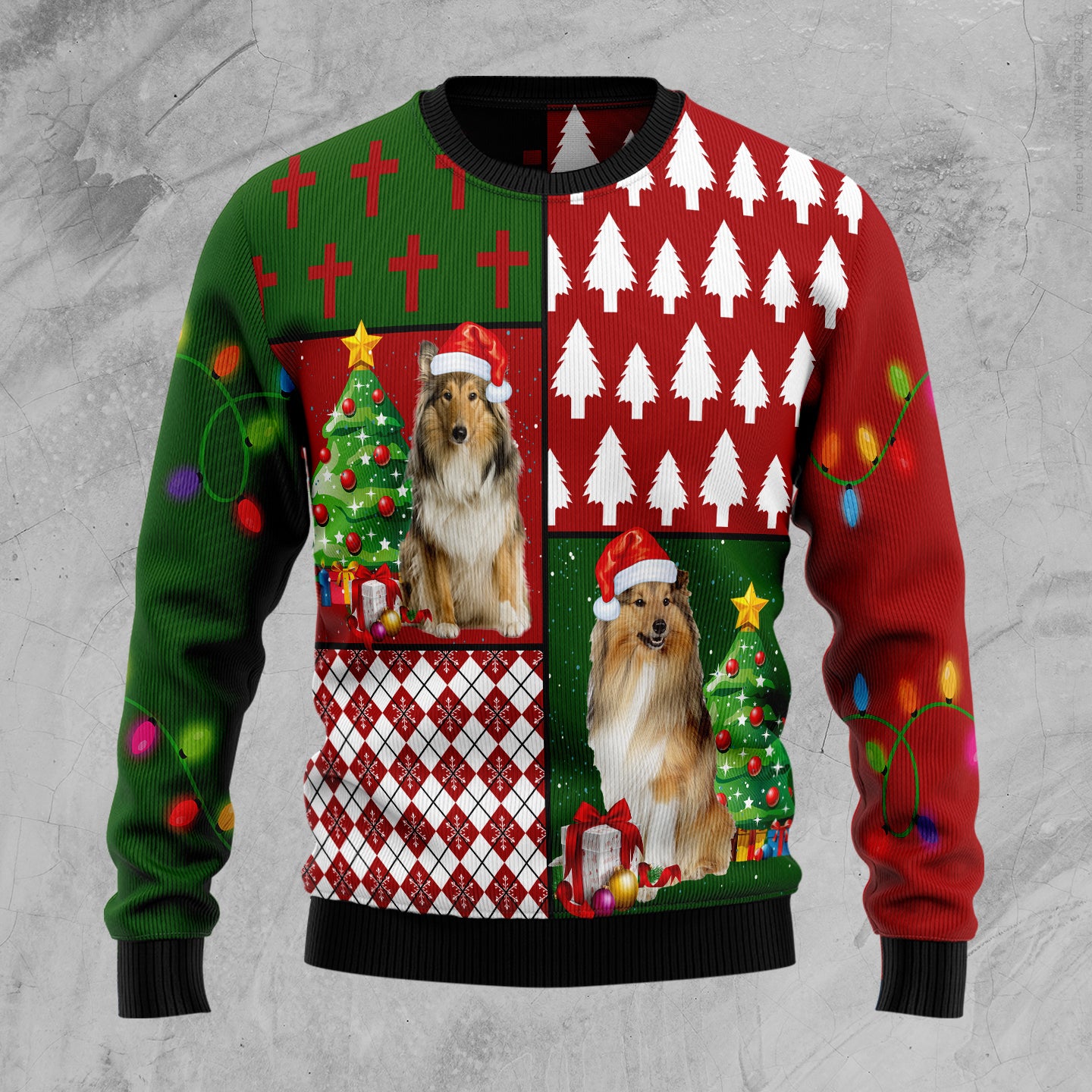 Collie Hohoho D2610 Ugly Christmas Sweater