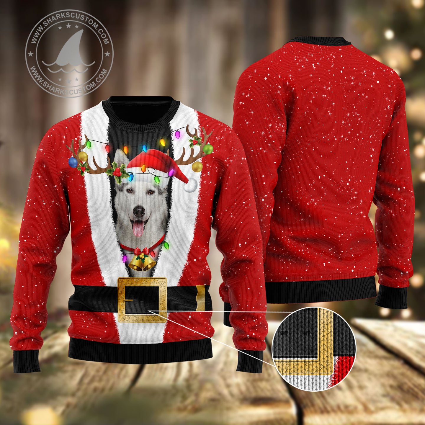 Siberian Husky Christmas HZ112603 unisex womens & mens, couples matching, friends, funny family ugly christmas holiday sweater gifts (plus size available)