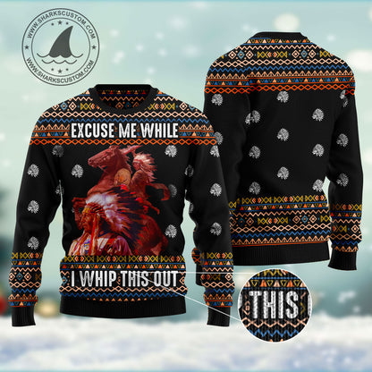 Native Excuse Me While I Whip This Out HT102601 Ugly Christmas Sweater