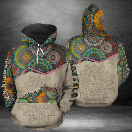 Amazing Kentucky Mandala HZ112705 unisex womens & mens, couples matching, friends, funny family sublimation 3D hoodie christmas holiday gifts (plus size available)