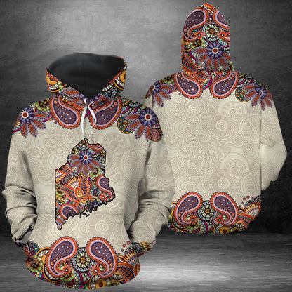Amazing Paisley Maine HZ121615 unisex womens & mens, couples matching, friends, funny family sublimation 3D hoodie christmas holiday gifts (plus size available)