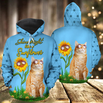 Shine Bright Like A Sunflower HZ111912 - All Over Print Unisex Hoodie