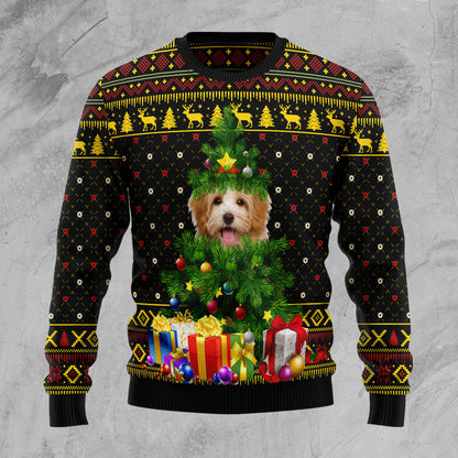 Goldendoodle Pine D2610 Ugly Christmas Sweater