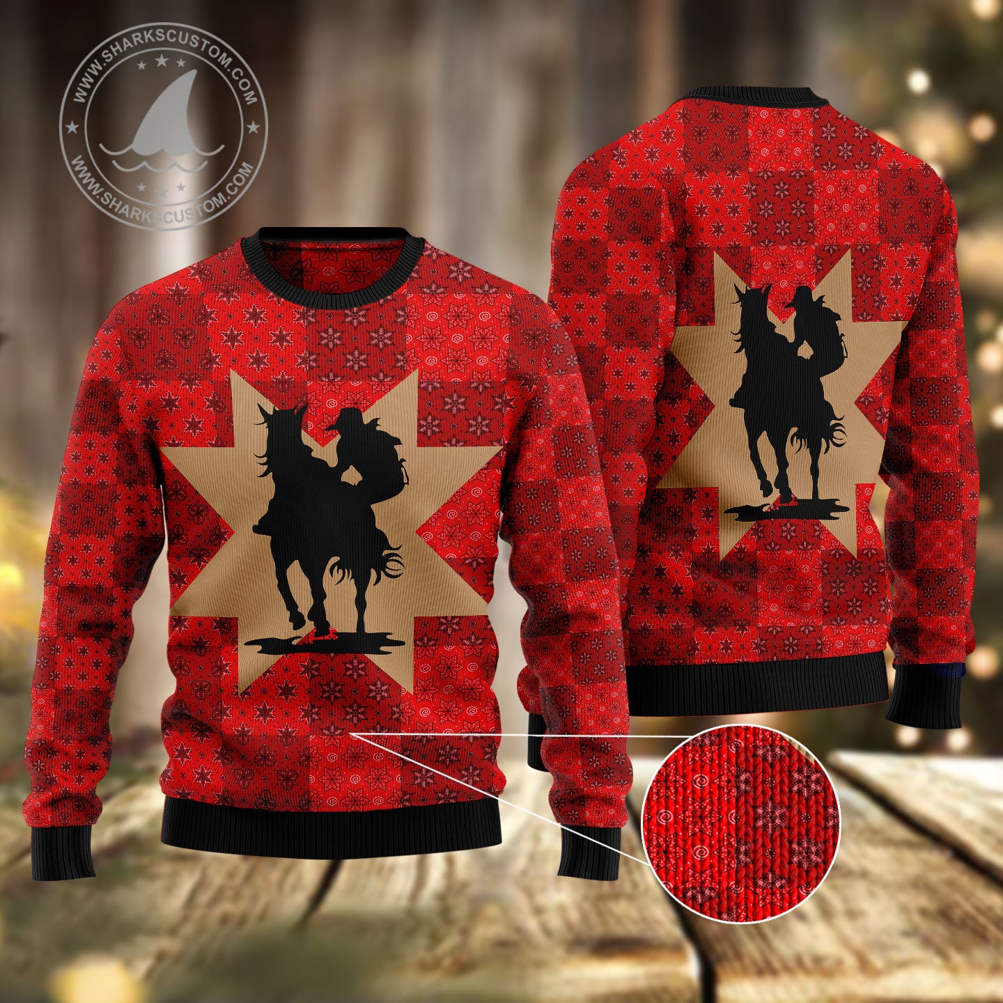 Amazing Cowgirl HZ120302 Ugly Christmas Sweater