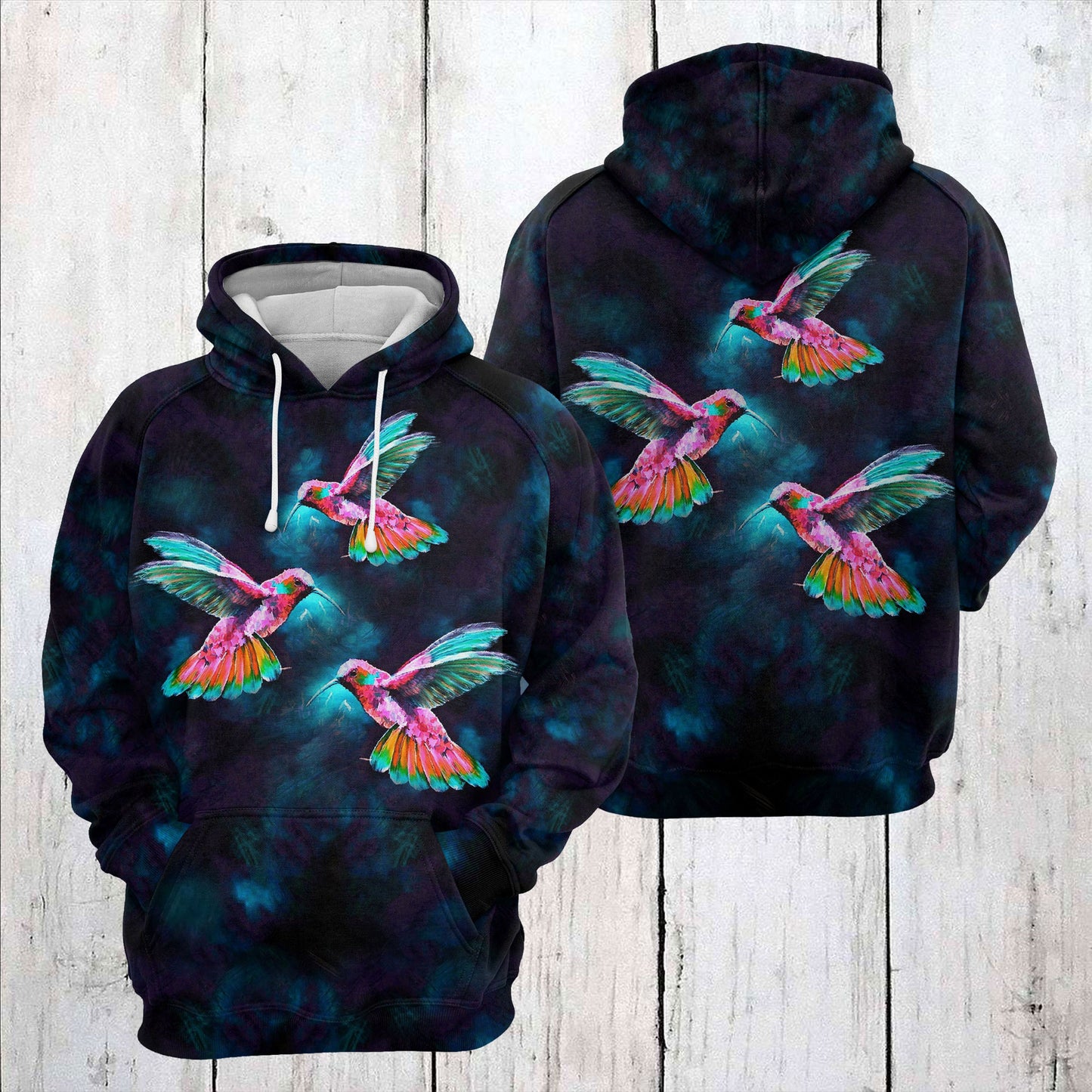 Hummingbird Blue Light TY1611 - All Over Print Unisex Hoodie