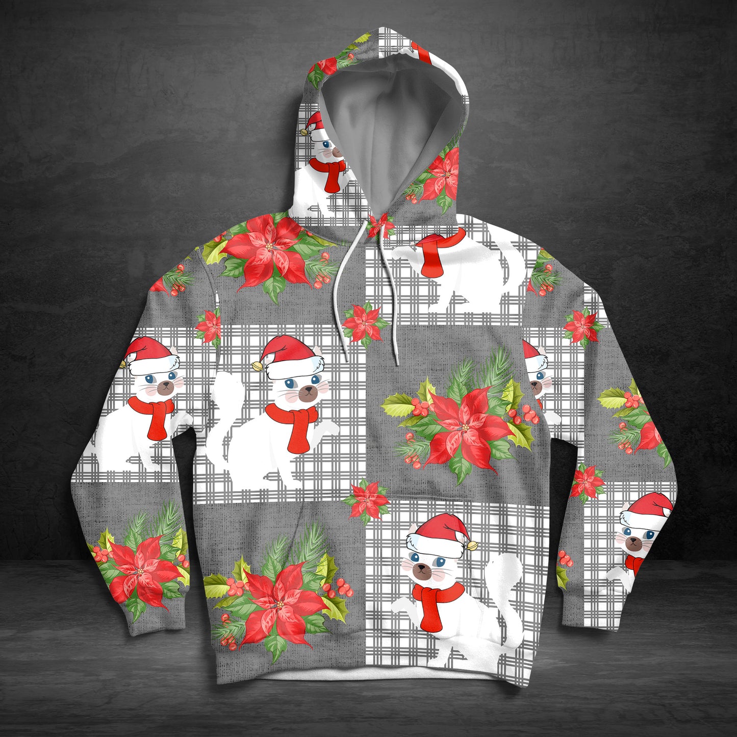 Cat Christmas Symbol TY1611 - All Over Print Unisex Hoodie