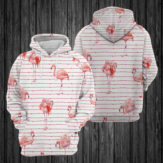 Flamingo Line TY0412 unisex womens & mens, couples matching, friends, funny family sublimation 3D hoodie christmas holiday gifts (plus size available)