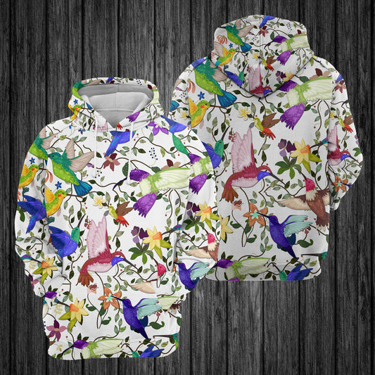 Hummingbird Flower TY1012 unisex womens & mens, couples matching, friends, funny family sublimation 3D hoodie christmas holiday gifts (plus size available)