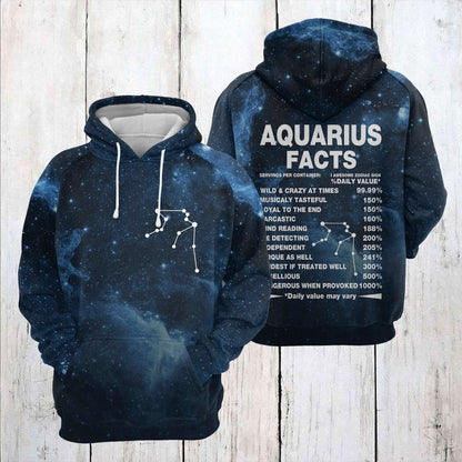 Aquarius Facts TY1712 unisex womens & mens, couples matching, friends, funny family sublimation 3D hoodie christmas holiday gifts (plus size available)