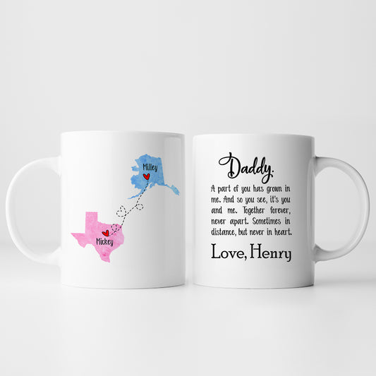 Personalized Mug - Daddy. A part of you has grown in me D436 - PersonalizedWitch