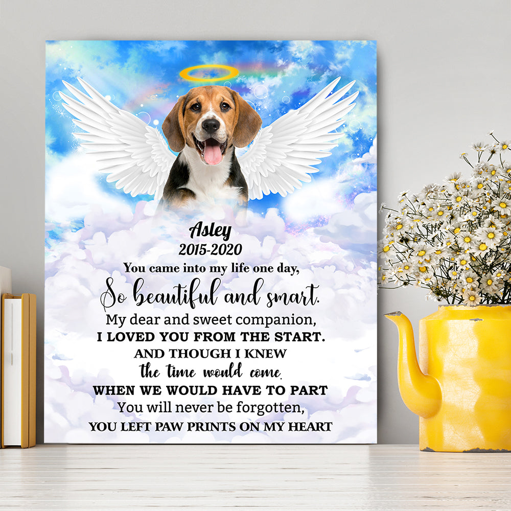 Custom Personalized memorial pet in heaven canvas print wall art unique meaningful family friends dog cat lovers gift ideas - My Dear And Sweet Companion TY1603215