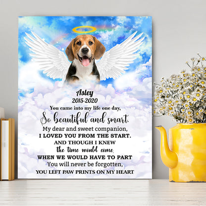 Custom Personalized memorial pet in heaven canvas print wall art unique meaningful family friends dog cat lovers gift ideas - My Dear And Sweet Companion TY1603215