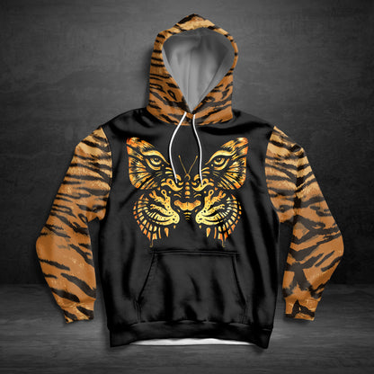 Tiger Butterfly TY1012 unisex womens & mens, couples matching, friends, funny family sublimation 3D hoodie christmas holiday gifts (plus size available)