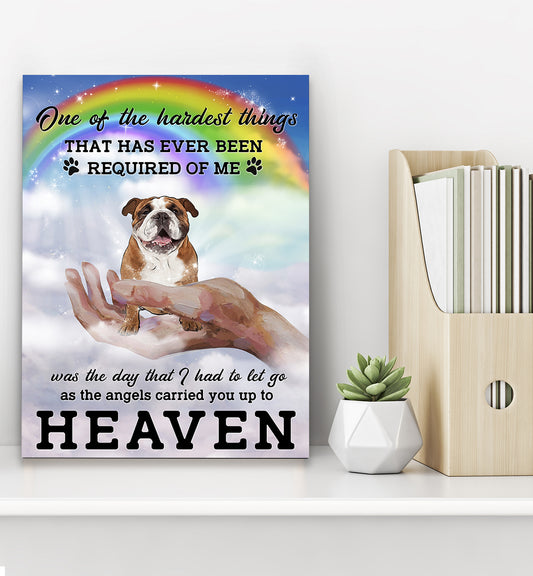 Custom personalized dog memorial photo to canvas print wall art Pet remembrance gift idea for dog mom dad pet lovers owner- Dogs Angel Heaven - PersonalizedWitch