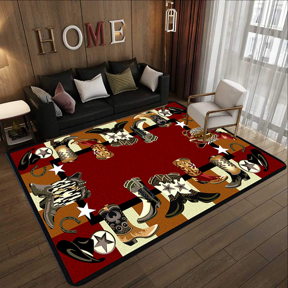 Cowboy Boots H17816 - Rectangle Rug