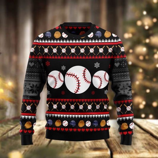 Baseball Balls Christmas HZ112609 Ugly Christmas Sweater